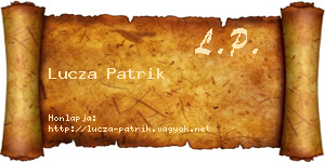 Lucza Patrik névjegykártya